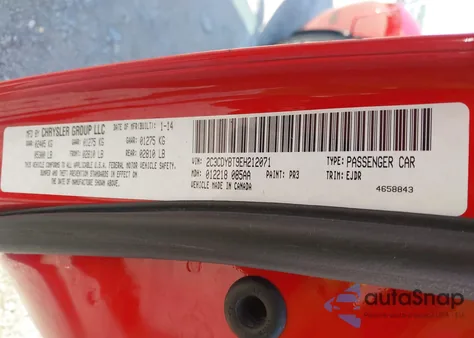 2014 Dodge Challenger R/T Classic z USA, uszkodzony, nr VIN 2C3CDYBT9EH212071